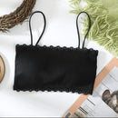 Pack Of 3 Women Pure Cotton Beautiful Back One Word Lace Wireless Bra