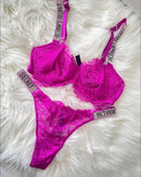 ✨ Pack of 2 | Victoria’s Secret Luxe Lace Net Bra And Panty Set ✨