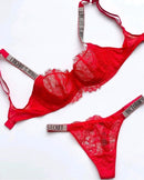 ✨ Pack of 2 | Victoria’s Secret Luxe Lace Net Bra And Panty Set ✨