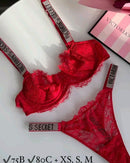 ✨ Pack of 2 | Victoria’s Secret Luxe Lace Net Bra And Panty Set ✨